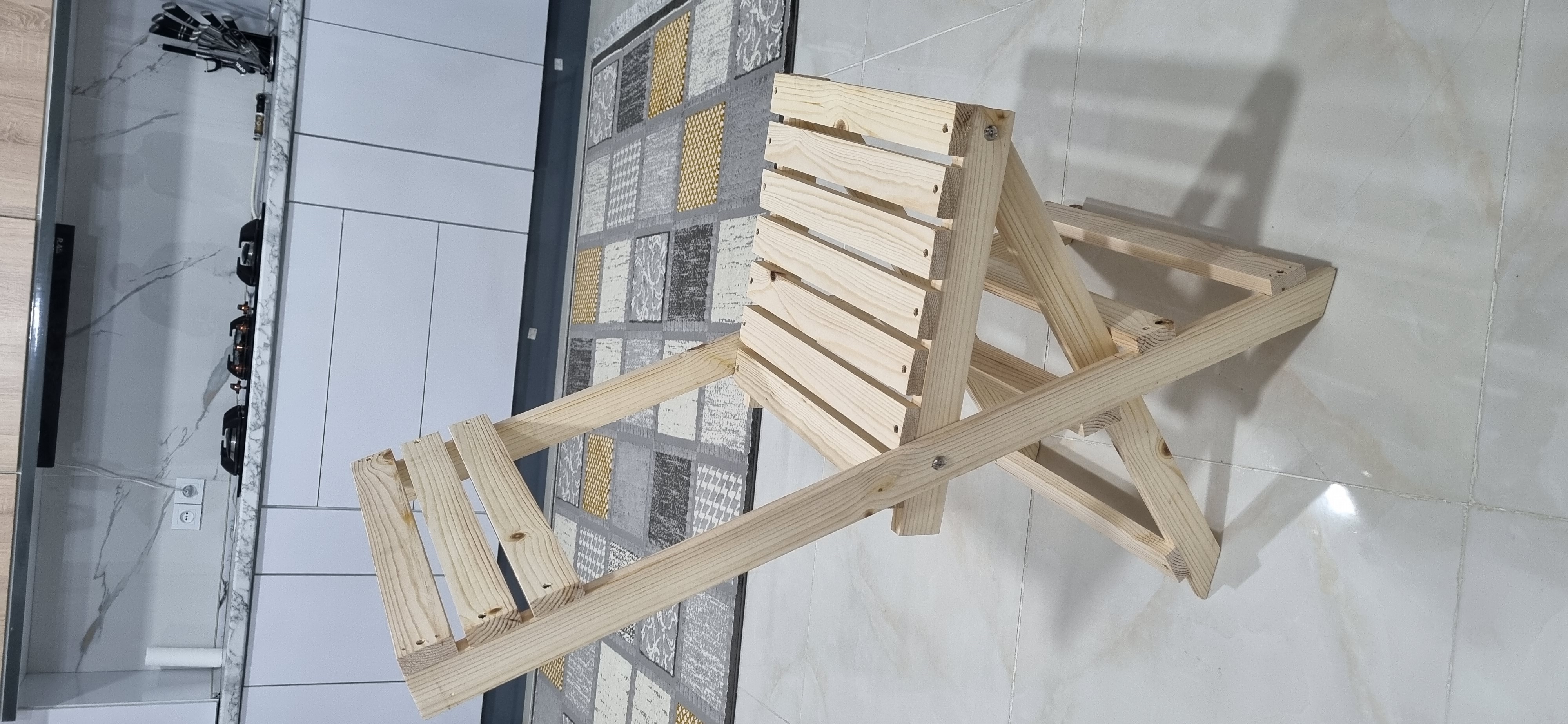 صندلی تاشو کم حجم وسبک چوب روس (خرید مستقیم از تولیدکننده)