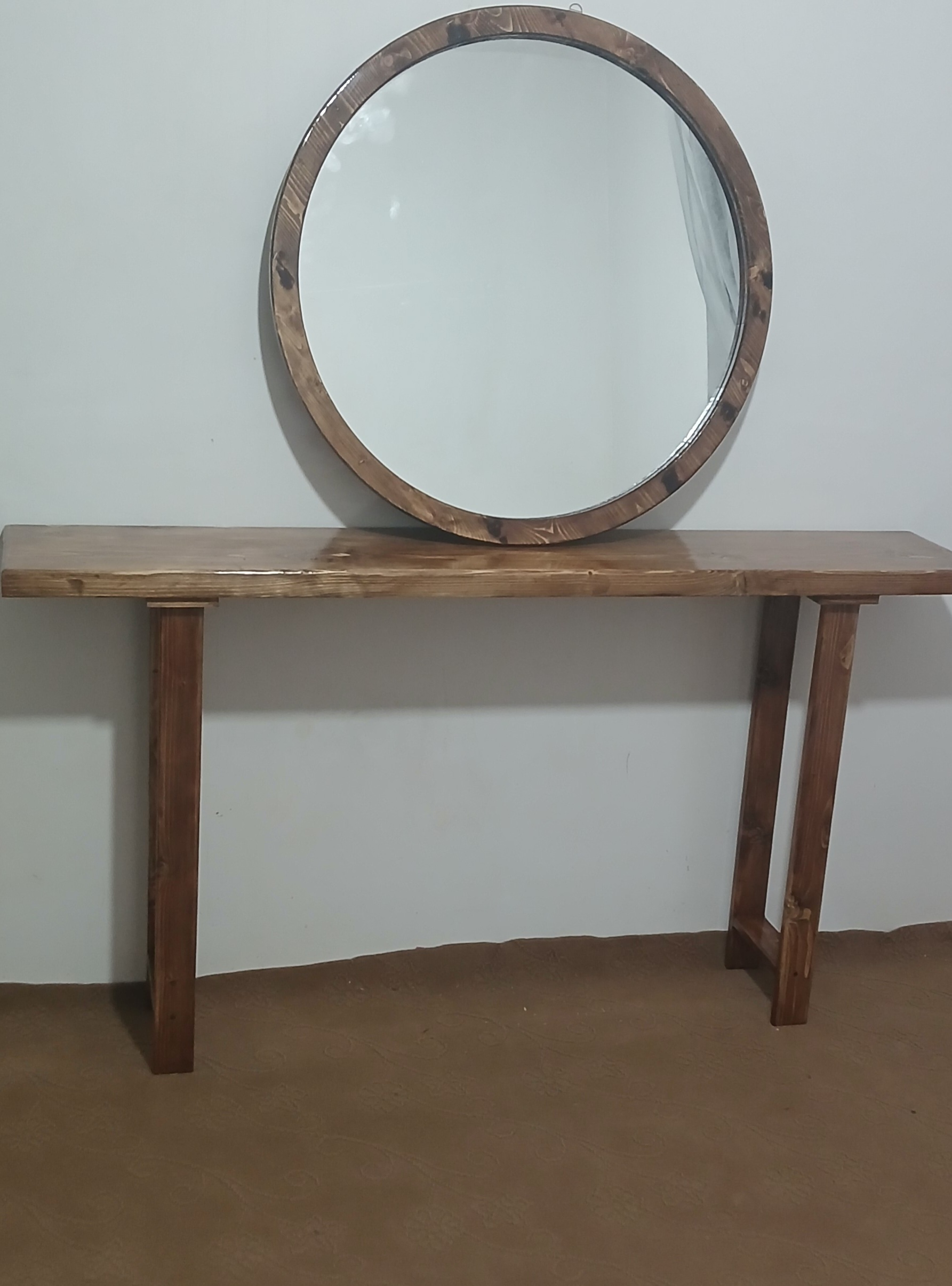 کنسول وآینه تمام چوب روسی